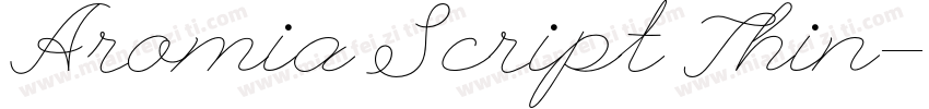 Aromia Script Thin字体转换